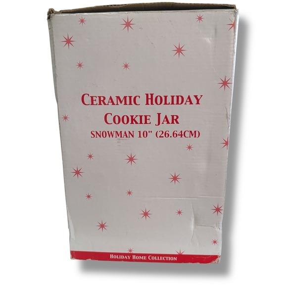 Merry Brite Ceramic‎ Snowman Cookie Jar Four Star Ceramic - Picture 3 of 8